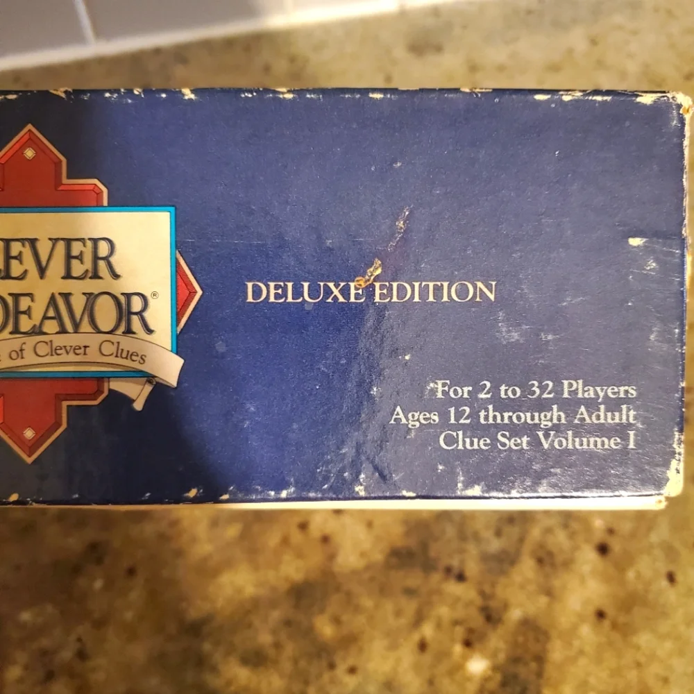 Clever Endeavor Deluxe Edition‎ Board Game by Mind Games 1989 Vintage EC